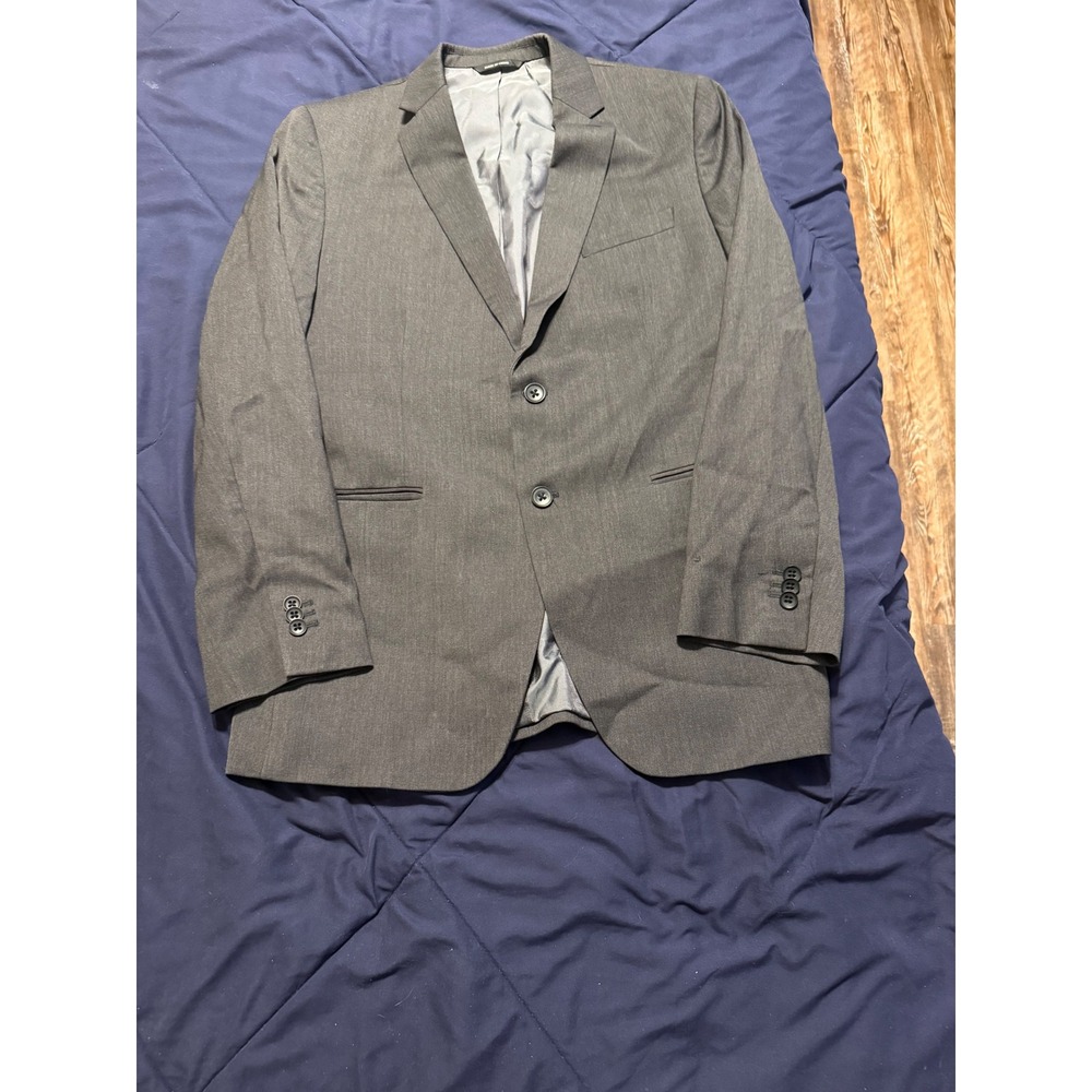 Banana Republic Mens 42R Grey Tailored Fit Italian Wool Blazer Cerruti Fabric